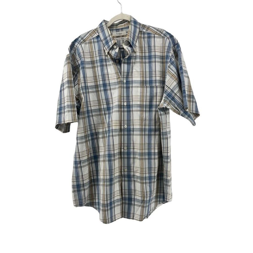 Turnbury Signature Poplin Plaid Button Up Short Sleeve‎ Shirt